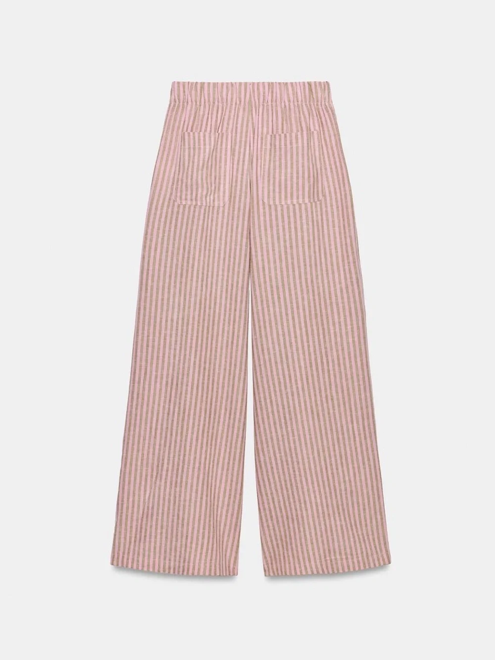 Zara Pink-Striped Wide Leg Pants.